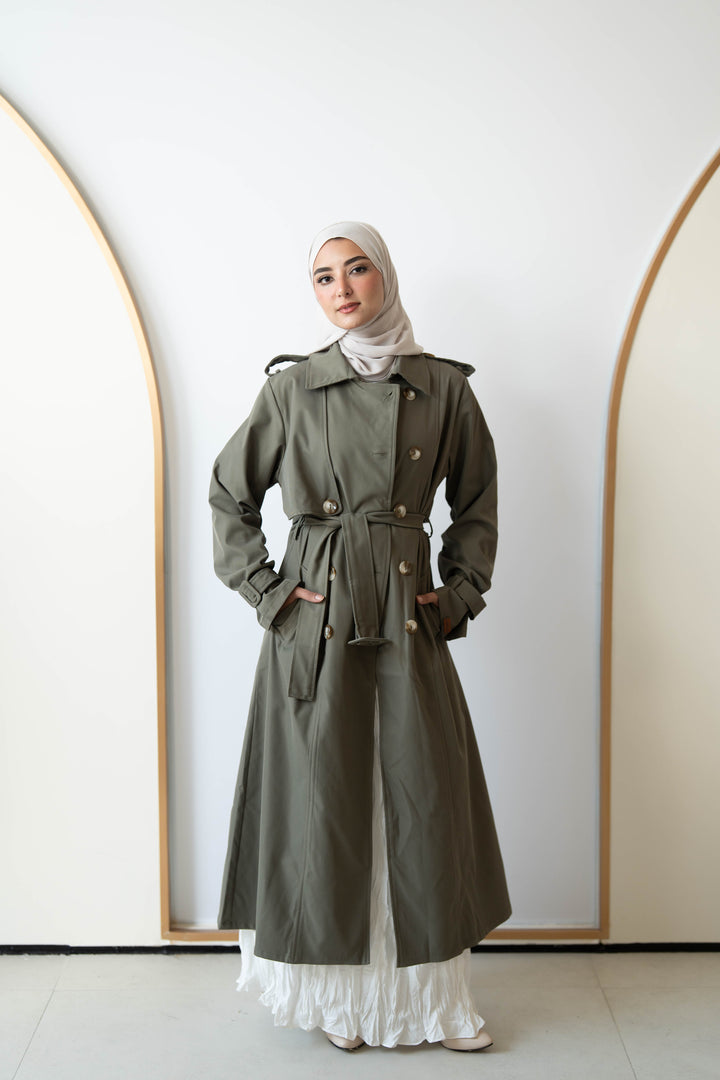 6 Buttons Trench Coat