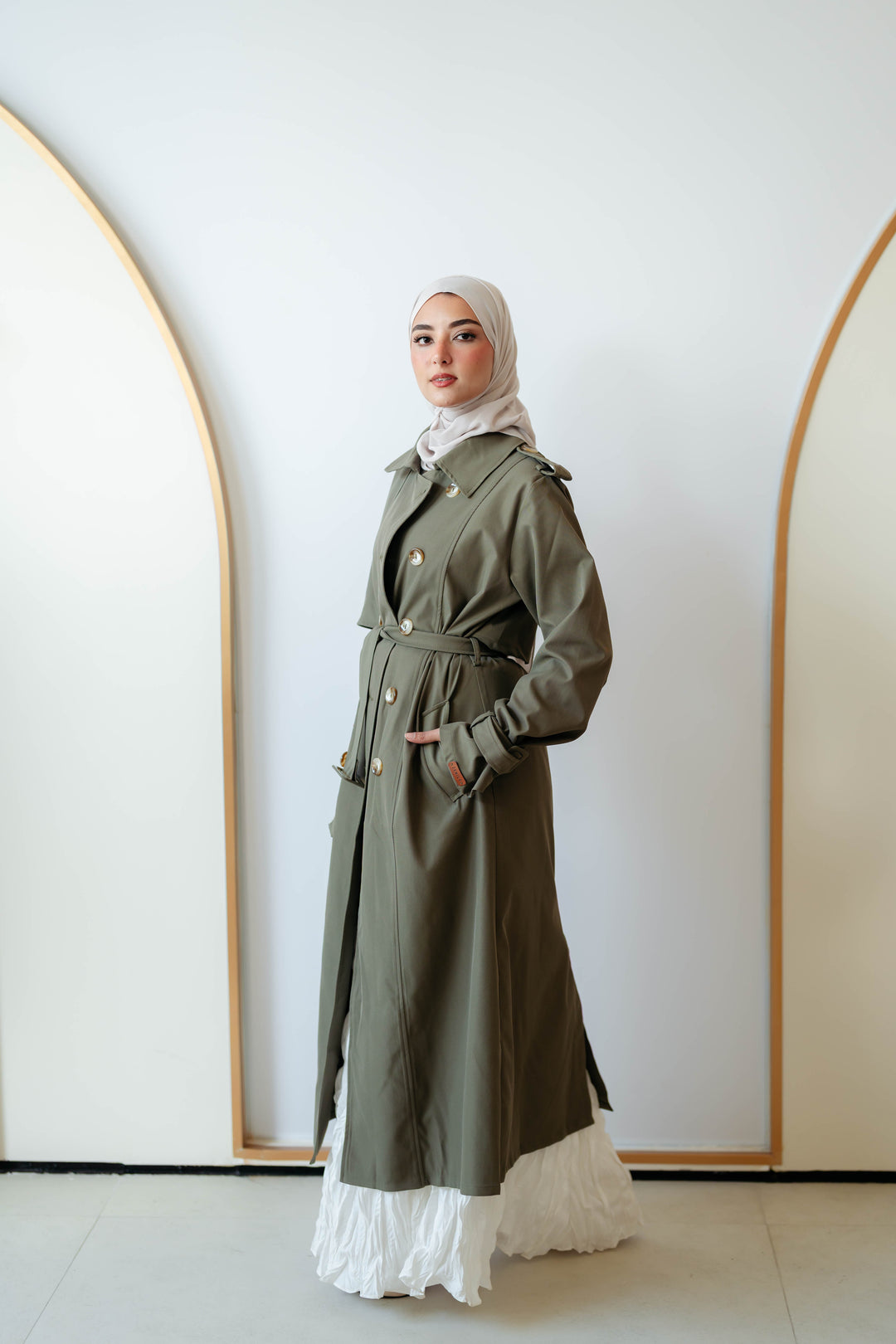 6 Buttons Trench Coat