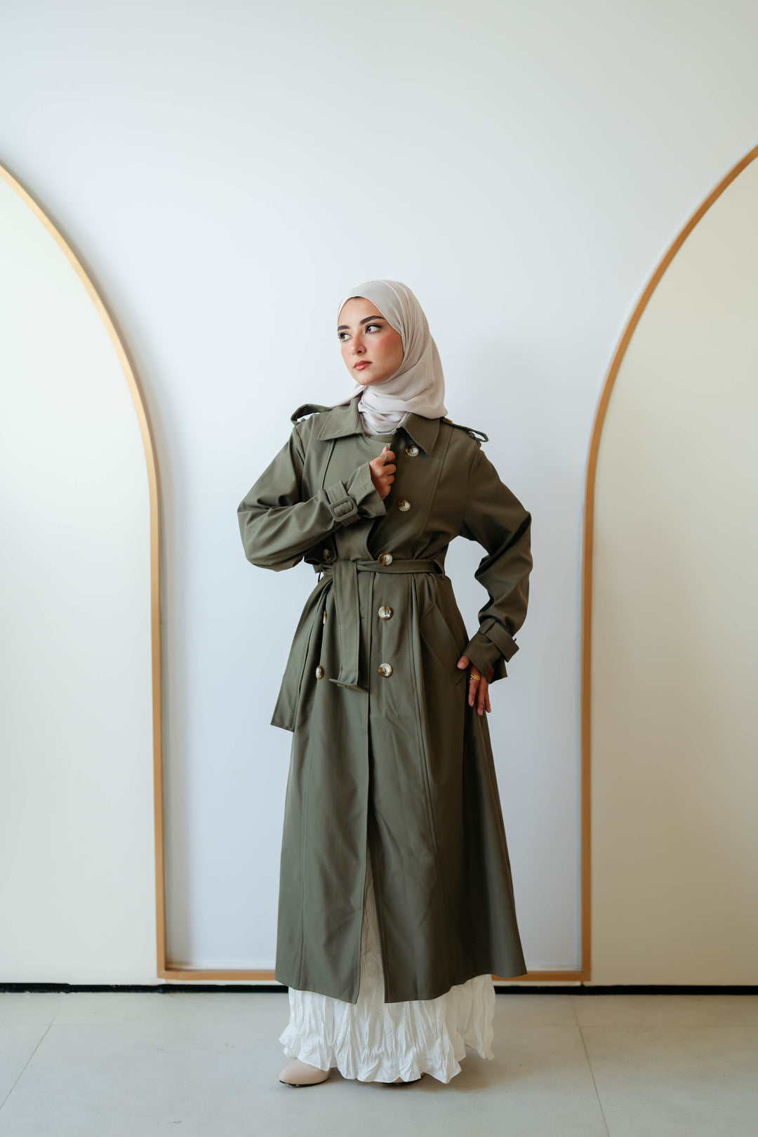 6 Buttons Trench Coat