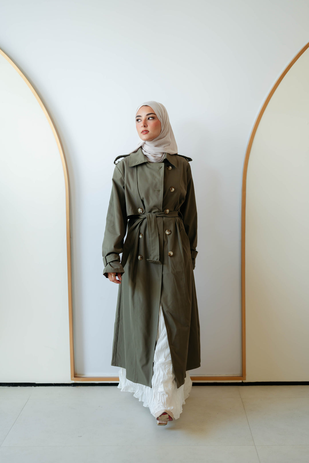 6 Buttons Trench Coat