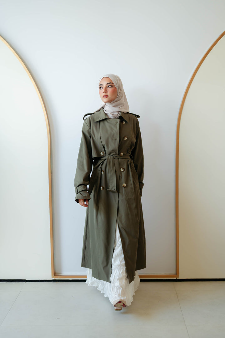 6 Buttons Trench Coat