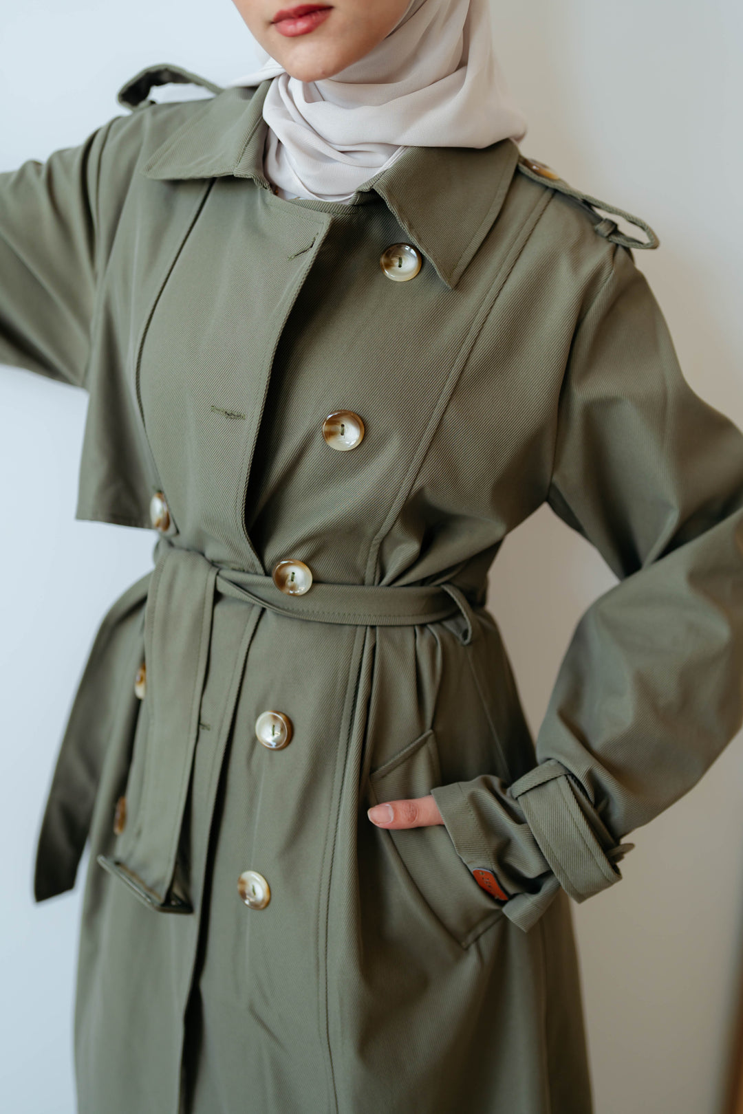 6 Buttons Trench Coat
