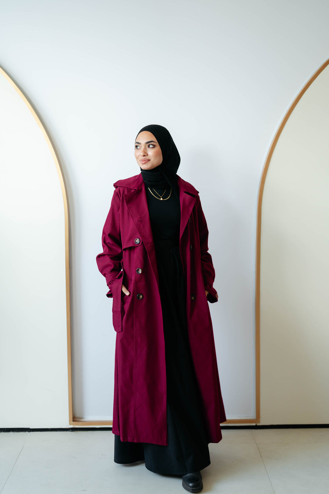 6 Buttons Trench Coat