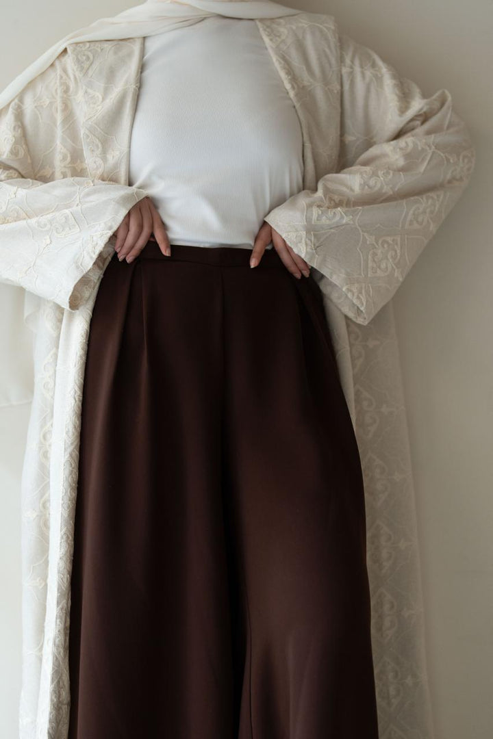 Crepe Wide Leg Pants