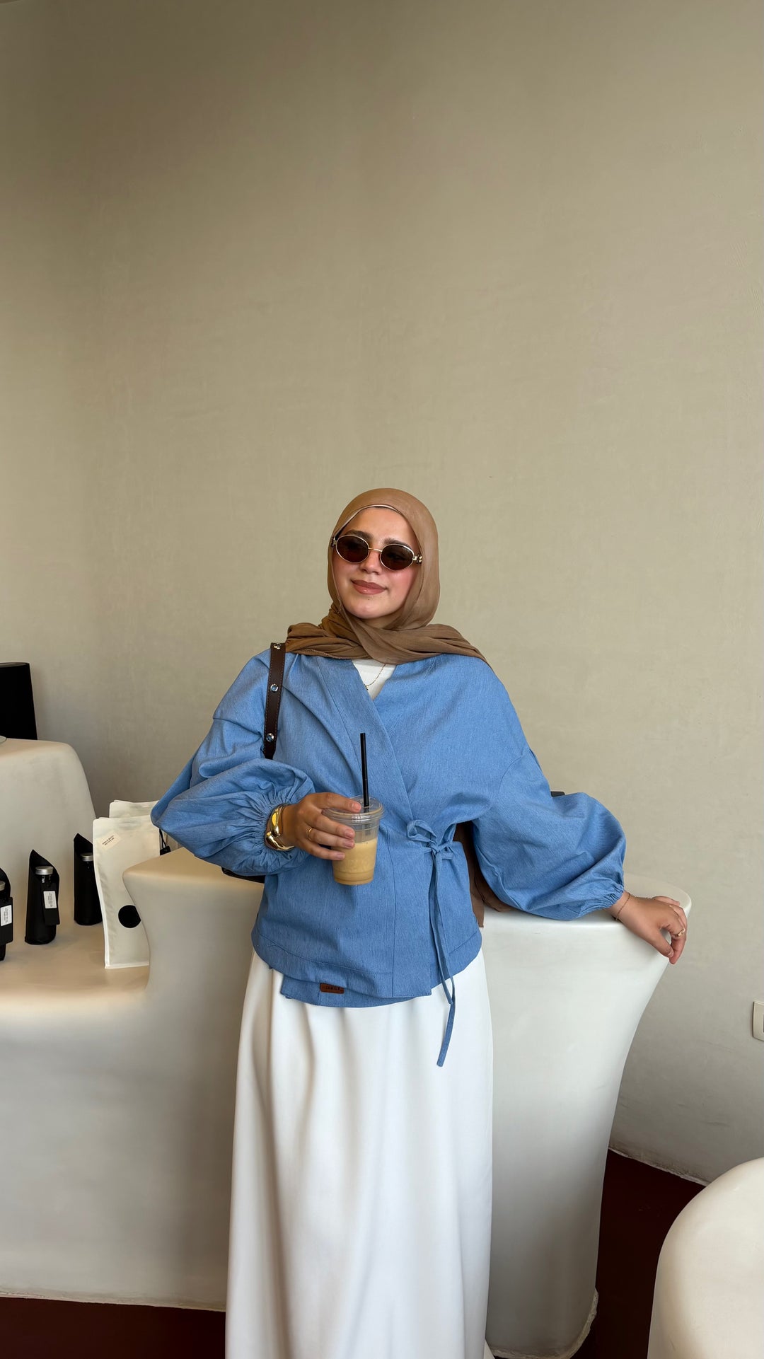 Shine Denim Blouse