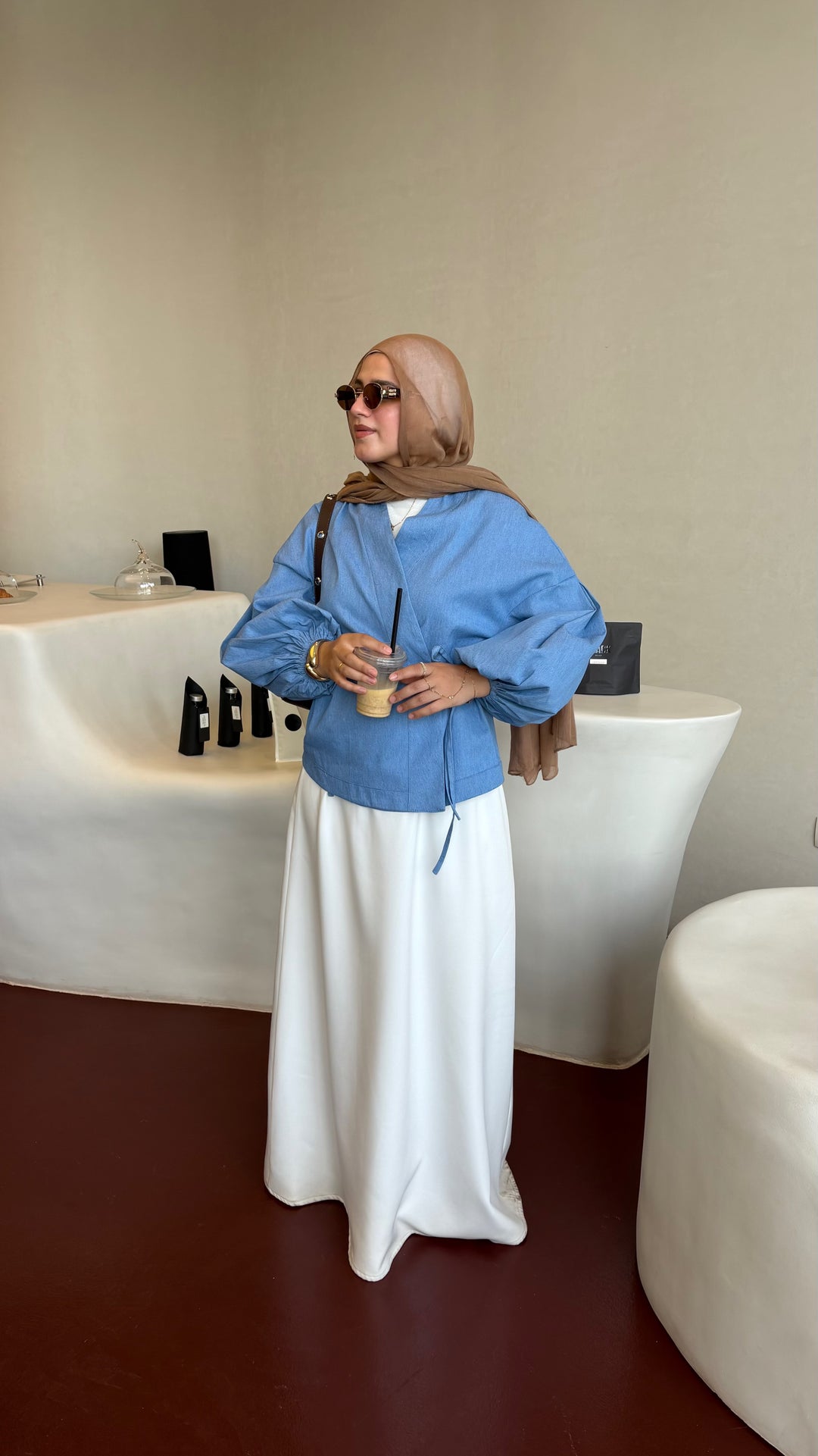 Shine Denim Blouse