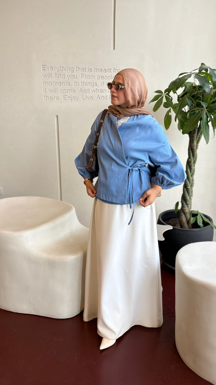 Shine Denim Blouse
