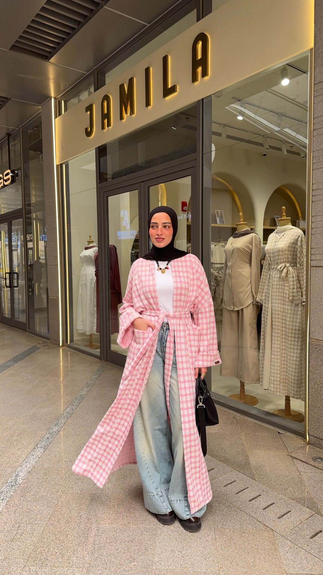 Soft Check Kimono