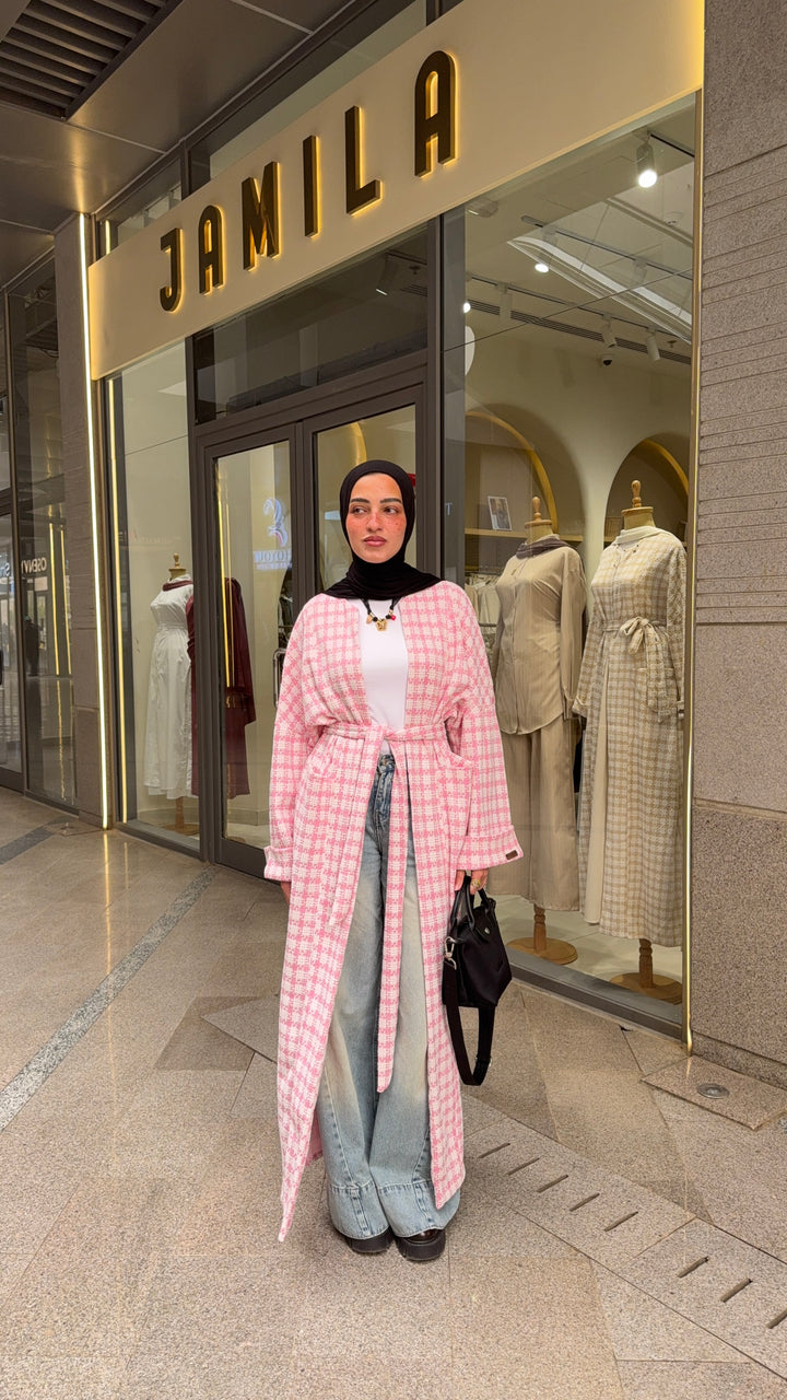 Soft Check Kimono