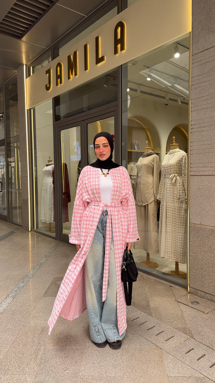 Soft Check Kimono