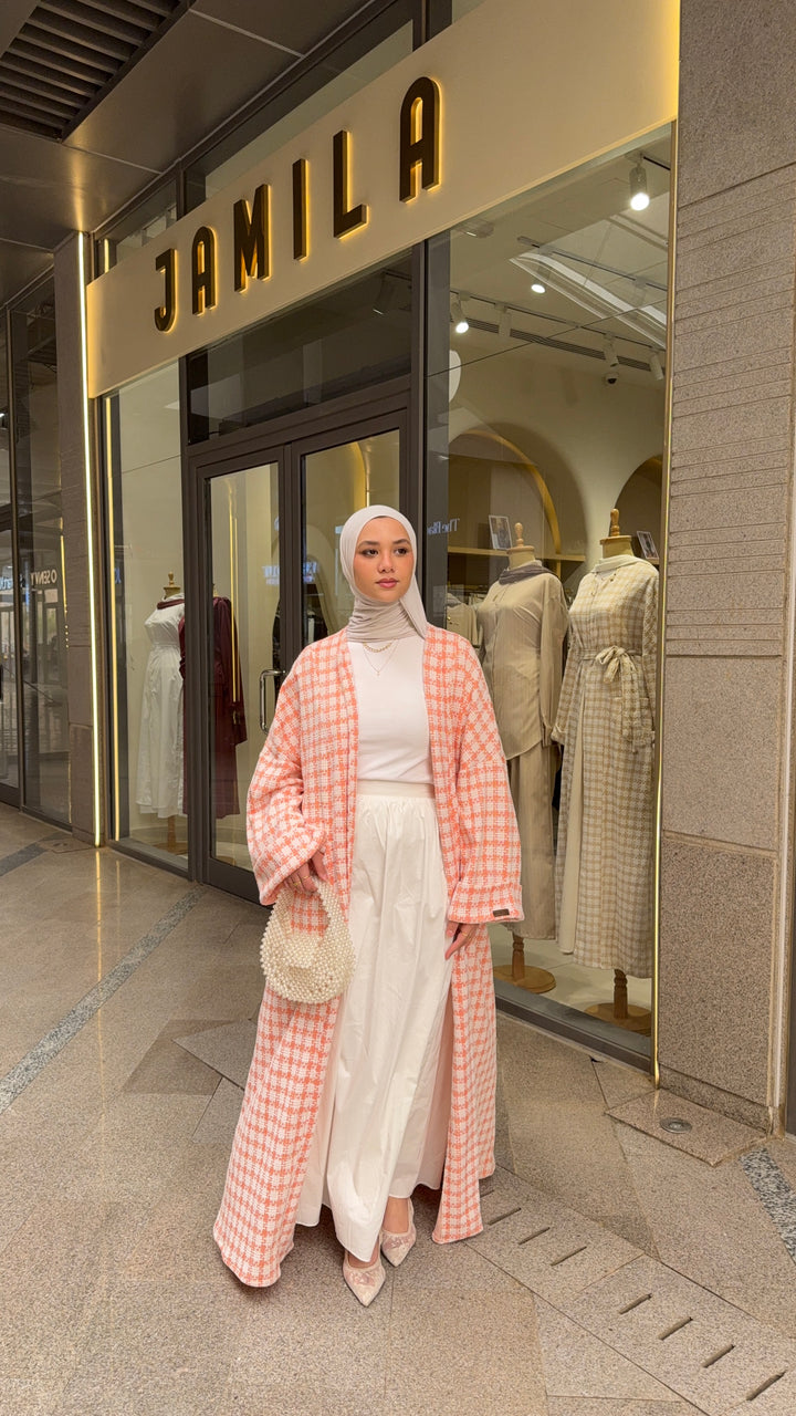 Soft Check Kimono
