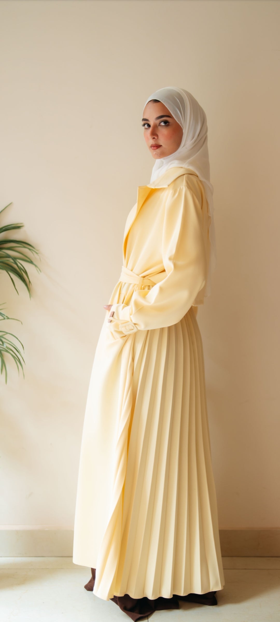 Pleated Trench Coat