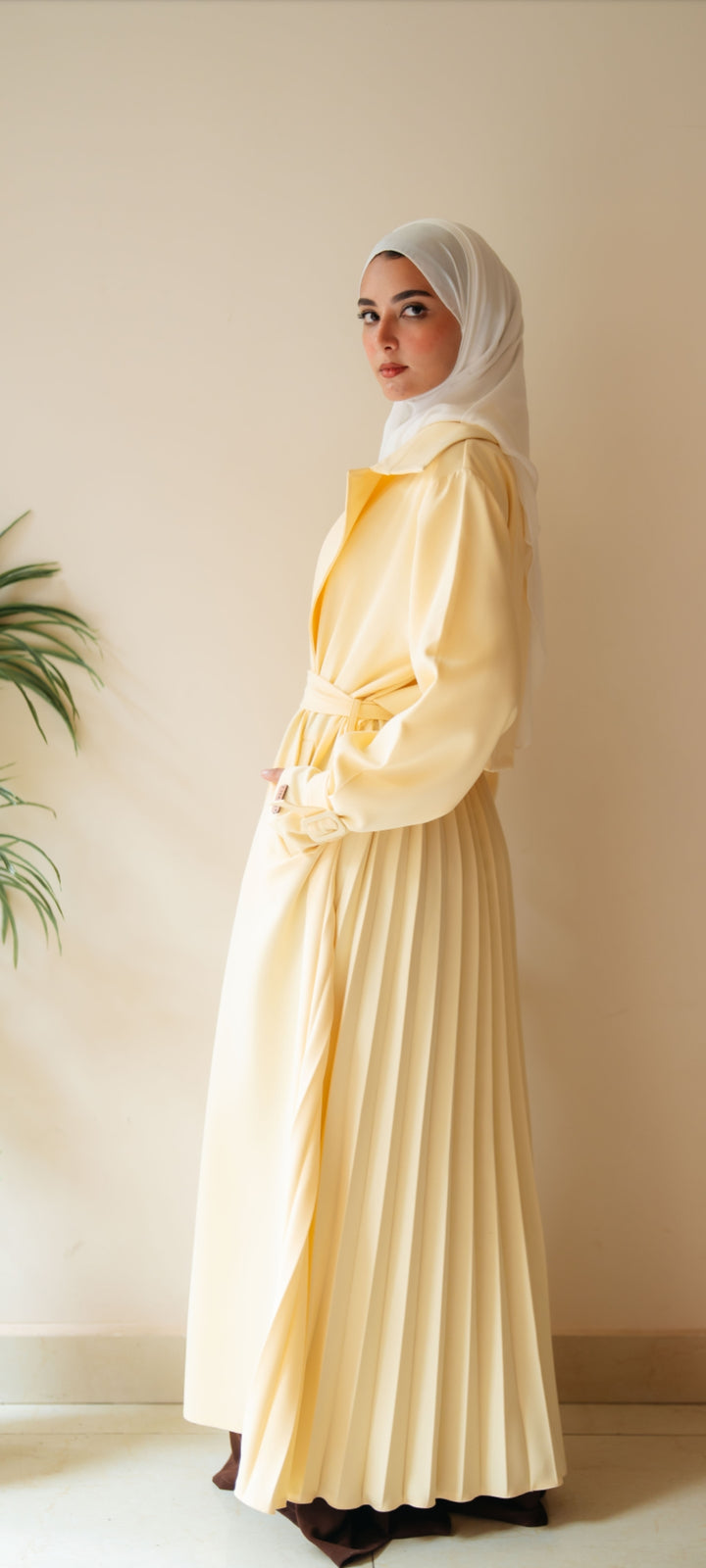 Pleated Trench Coat