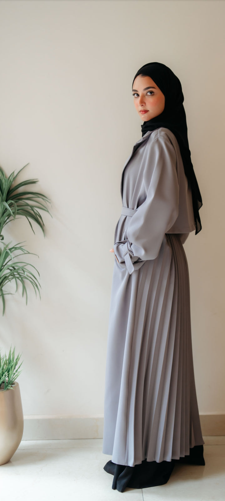 Pleated Trench Coat