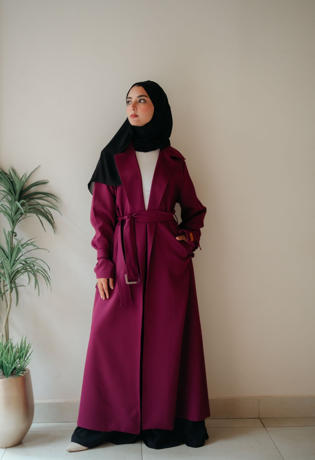 Pleated Trench Coat