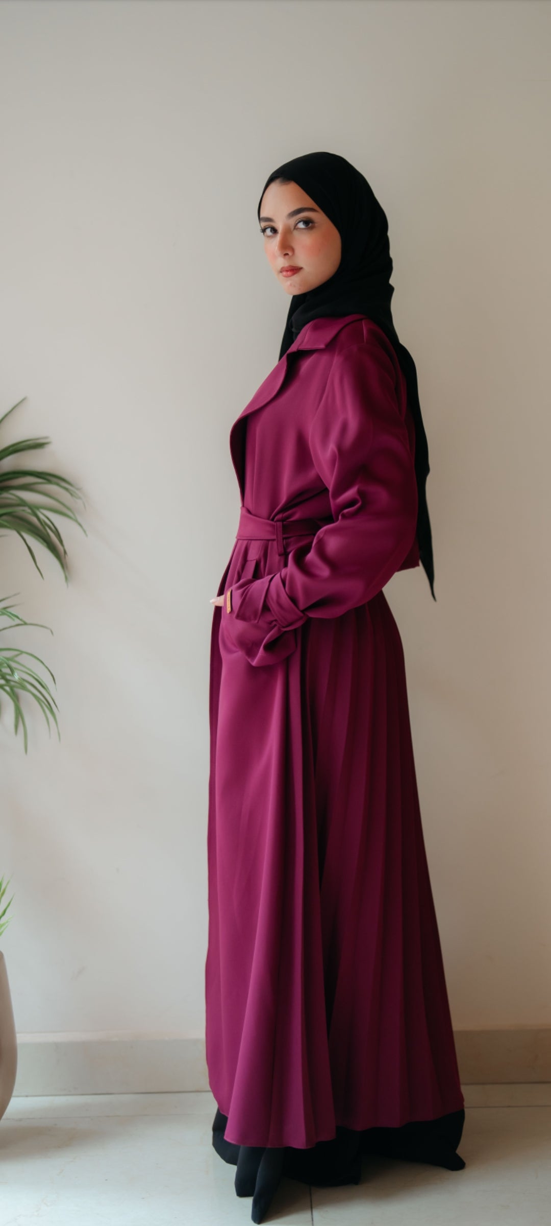 Pleated Trench Coat