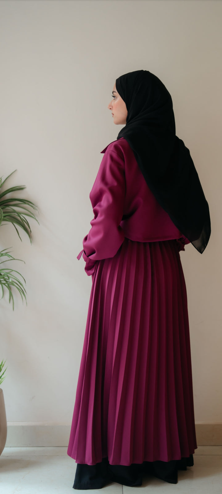Pleated Trench Coat