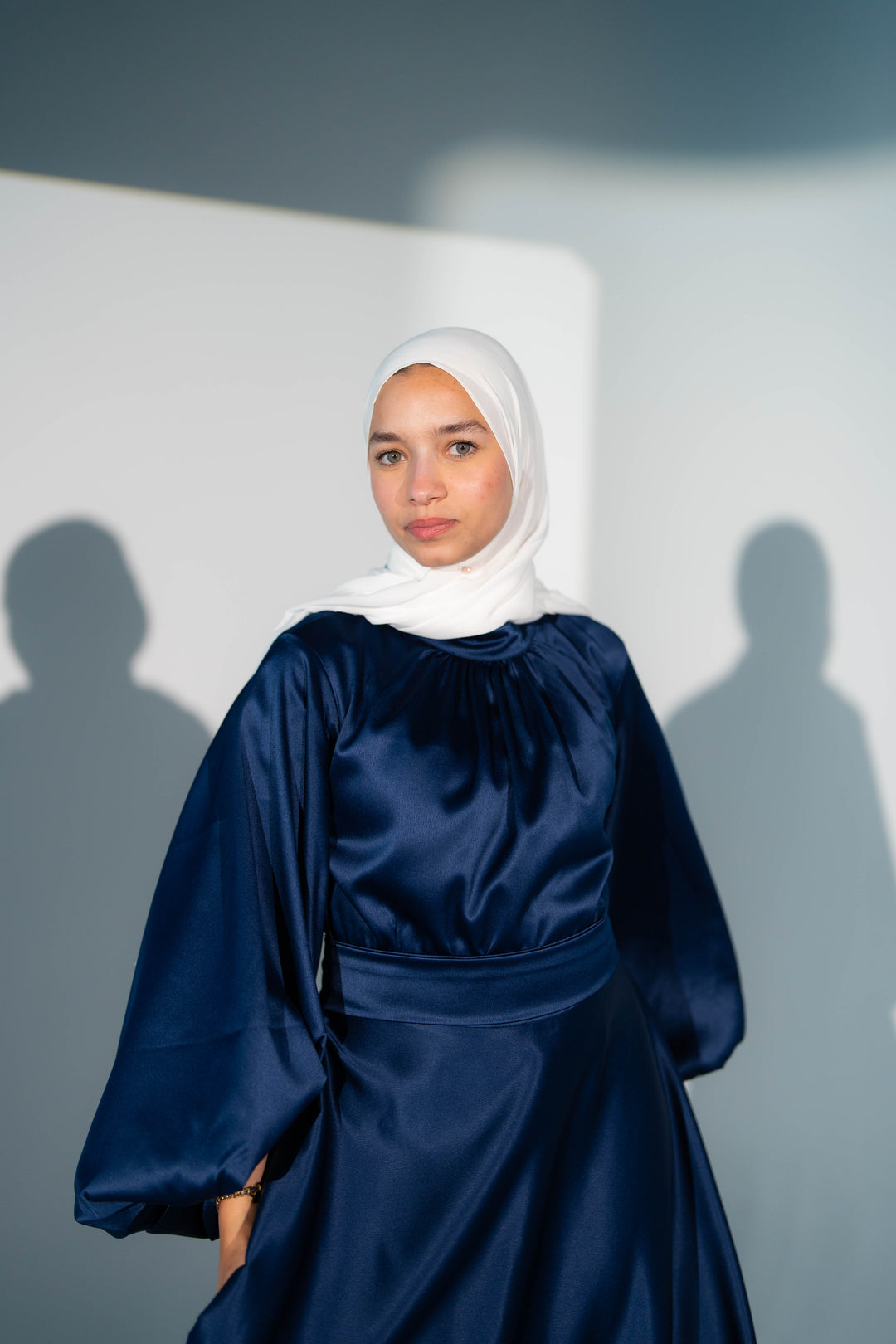 Satin Cloche Dress