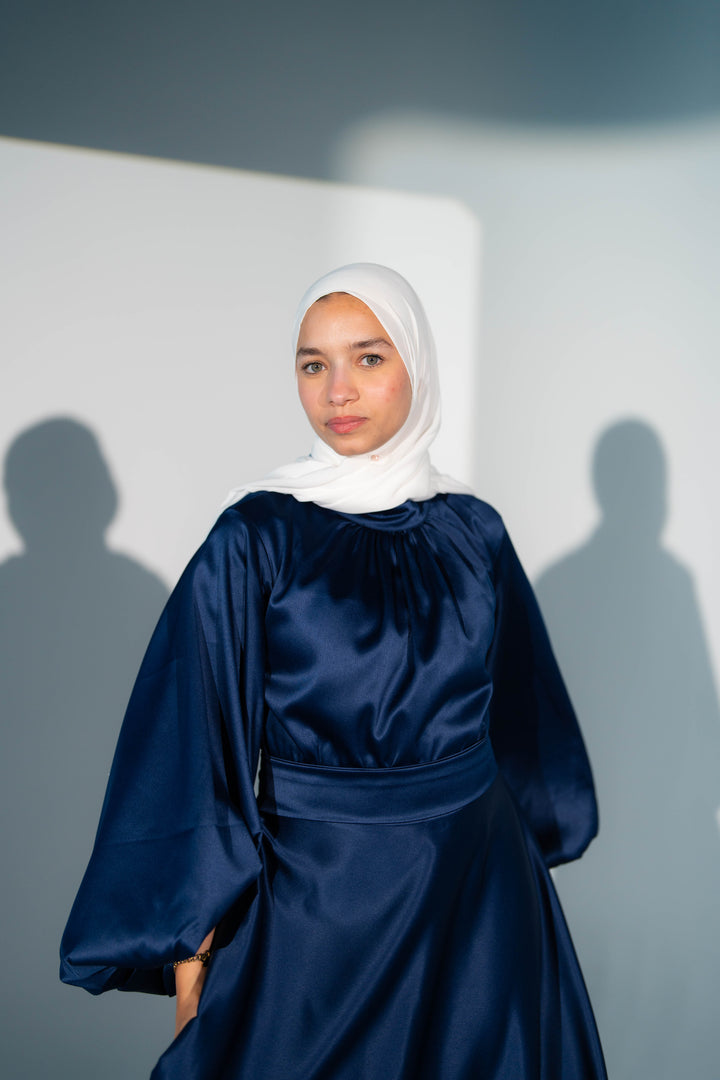 Satin Cloche Dress