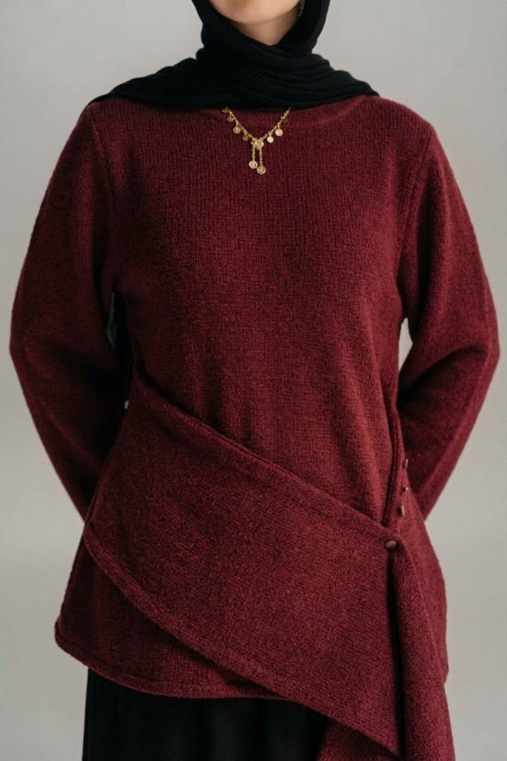 Warm brooch blouse