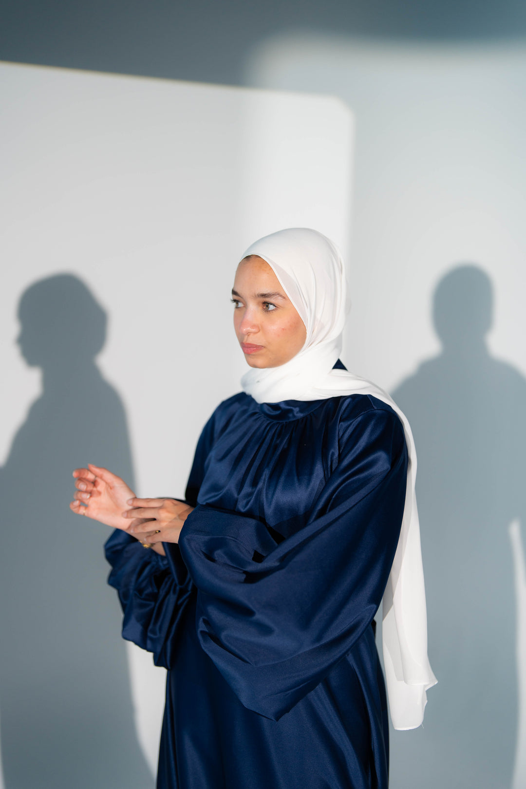 Satin Cloche Dress