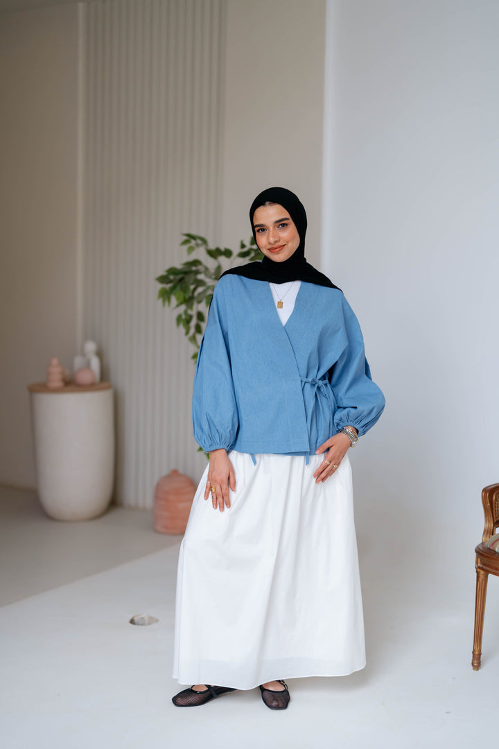 Shine Denim Blouse