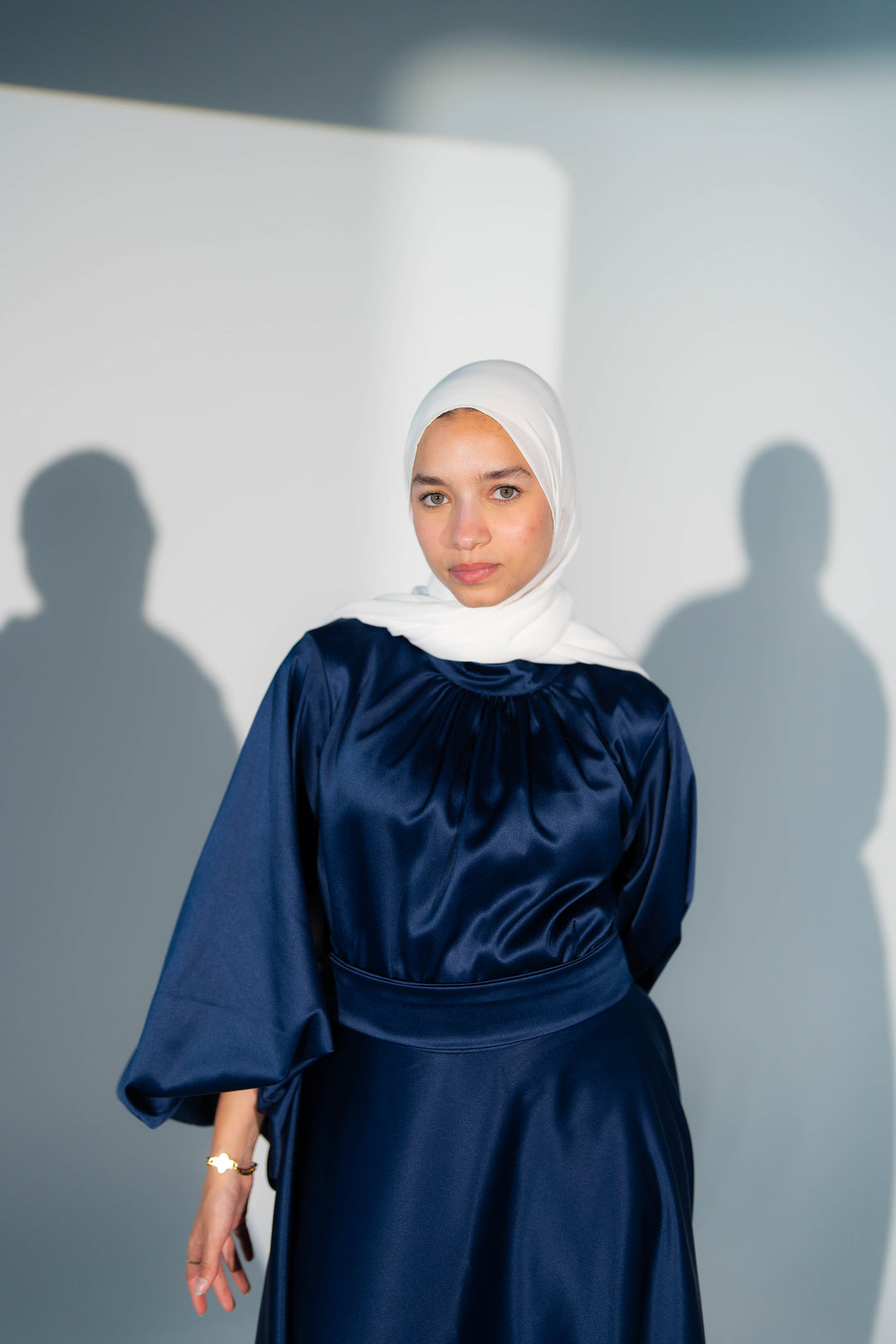 Satin Cloche Dress