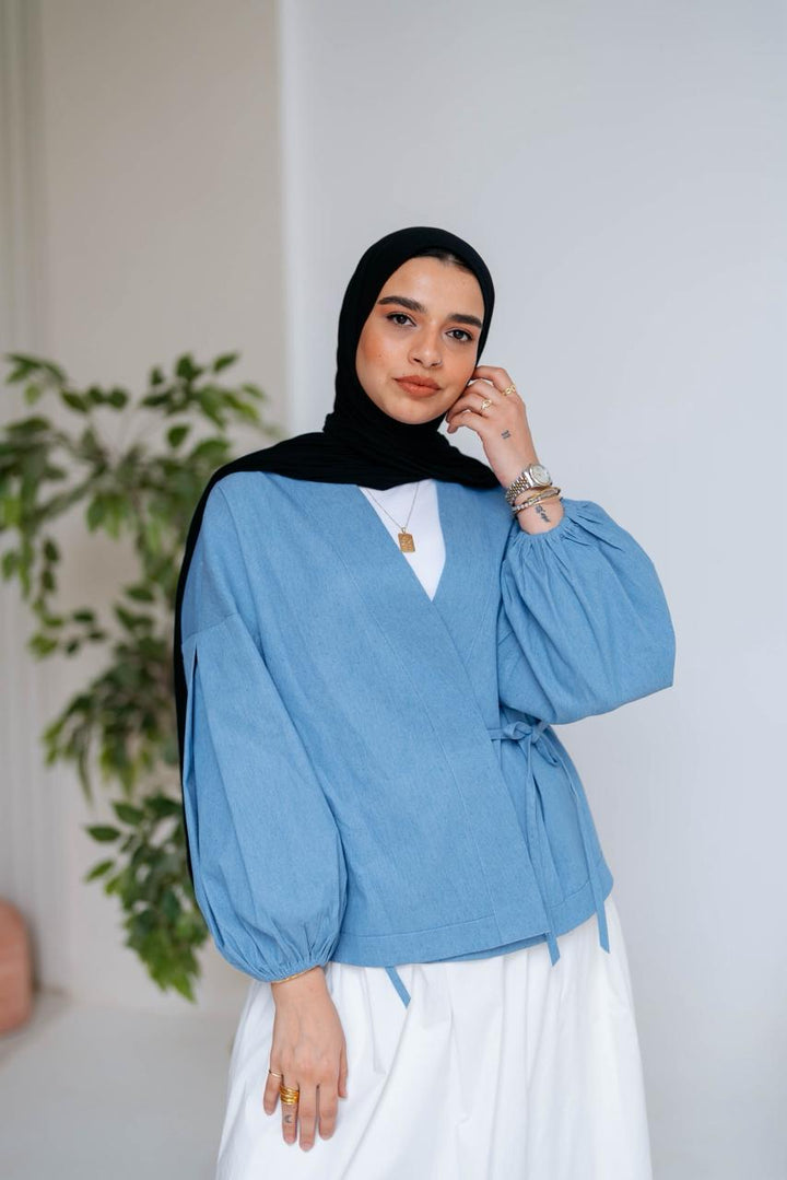Shine Denim Blouse