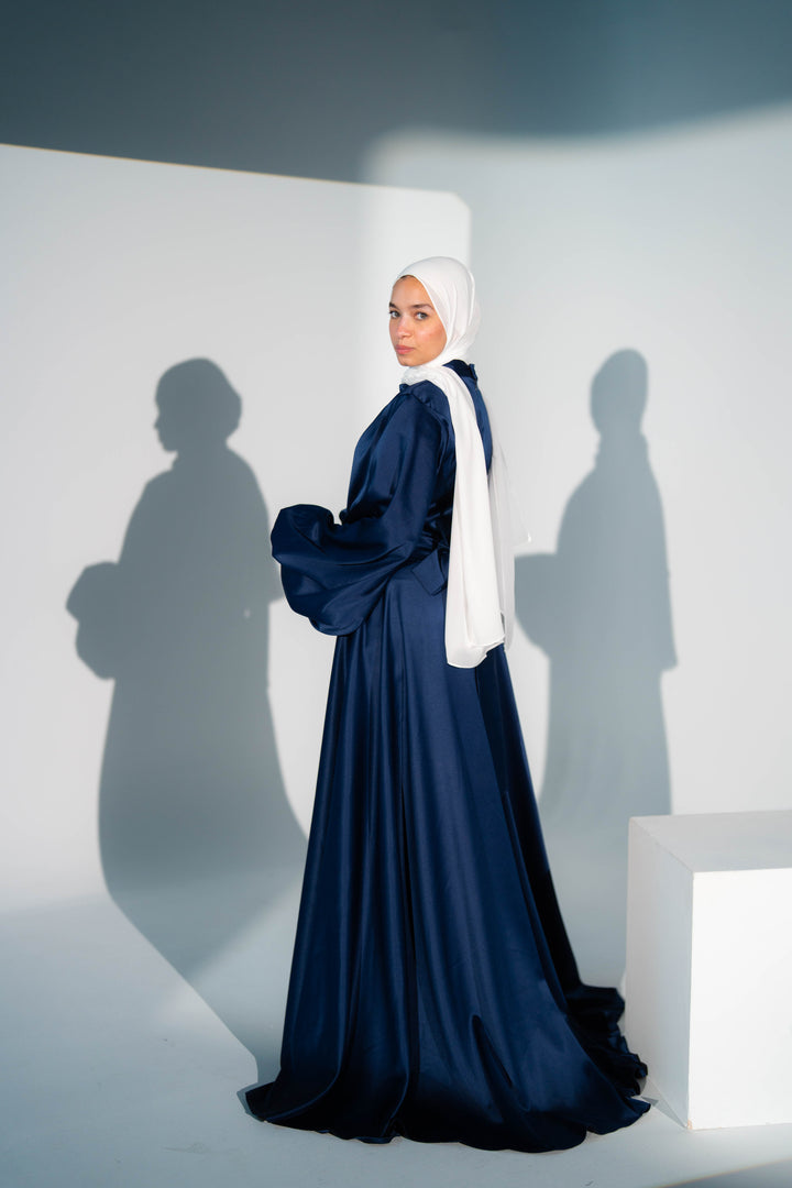 Satin Cloche Dress