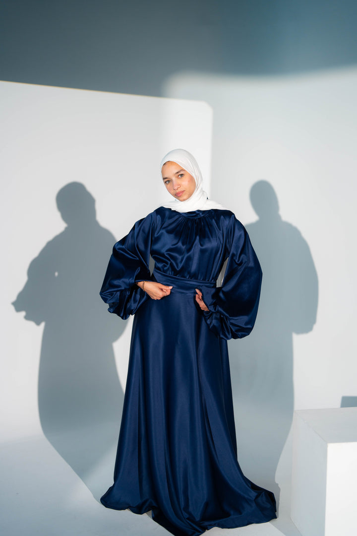 Satin Cloche Dress