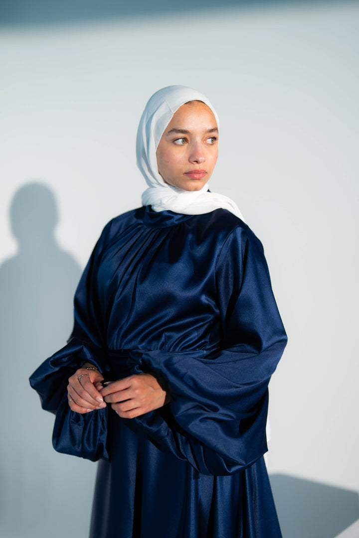Satin Cloche Dress